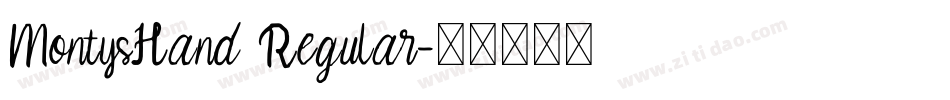 MontysHand Regular字体转换